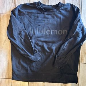 Lululemon black crew neck sweatshirt